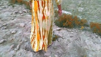 Indian Village Wife And Husband Caught On Camera Outdoors