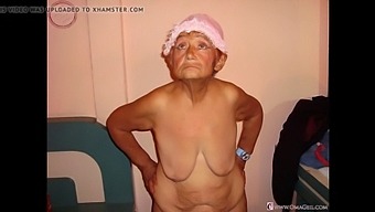 Elderly Woman'S Self-Pleasure: Amateur Images Of A Plump Granny