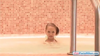 Paris Milan, A Young Beauty, Seduces In A Bikini While Enjoying A Jacuzzi