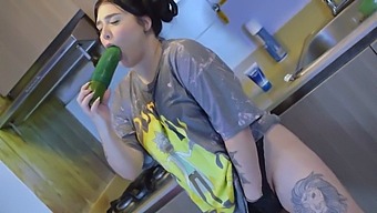 The Pleasure Of Inserting A Large Cucumber Into My Vagina When Aroused