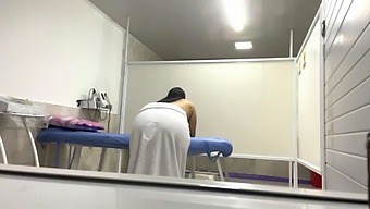 Latina Patient With Big Natural Tits Gets Oiled Up In The Office
